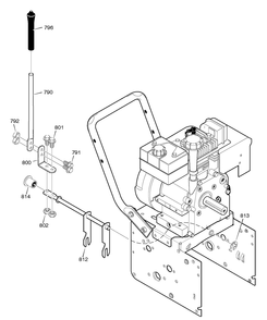 Shift Yoke Diagram and Parts List for 627108X4A 2005 Briggs and Stratton Snow Blower